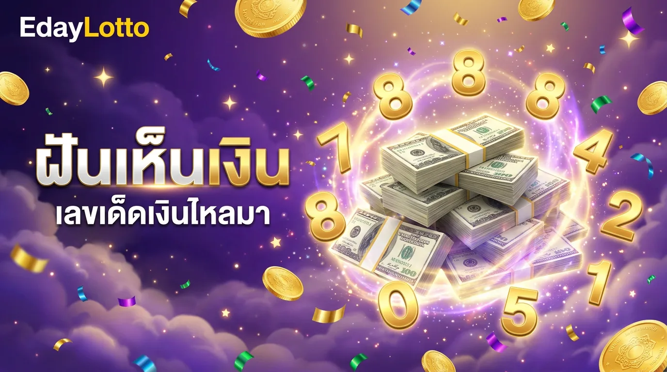 ฝันเห็นเงิน เลขเด็ดเงินไหลมา Eday Lotto